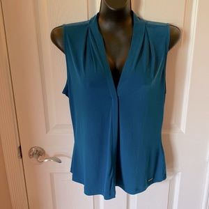 Calvin Klein Teal Sleeveless Blouse